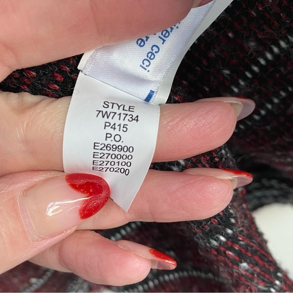 LUCKY Brand Waterfall Cardigan Chunky Knit Open Drape Sweater Wool Blend Cozy - Picture 14 of 14